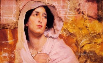 サー・ローレンス・アルマ・タデマ Painting - ロマンチックな女性の肖像 サー・ローレンス・アルマ・タデマ